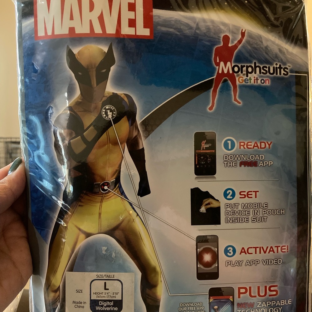 Marvel Wolverine Morphsuit Costume in Yellow and Black